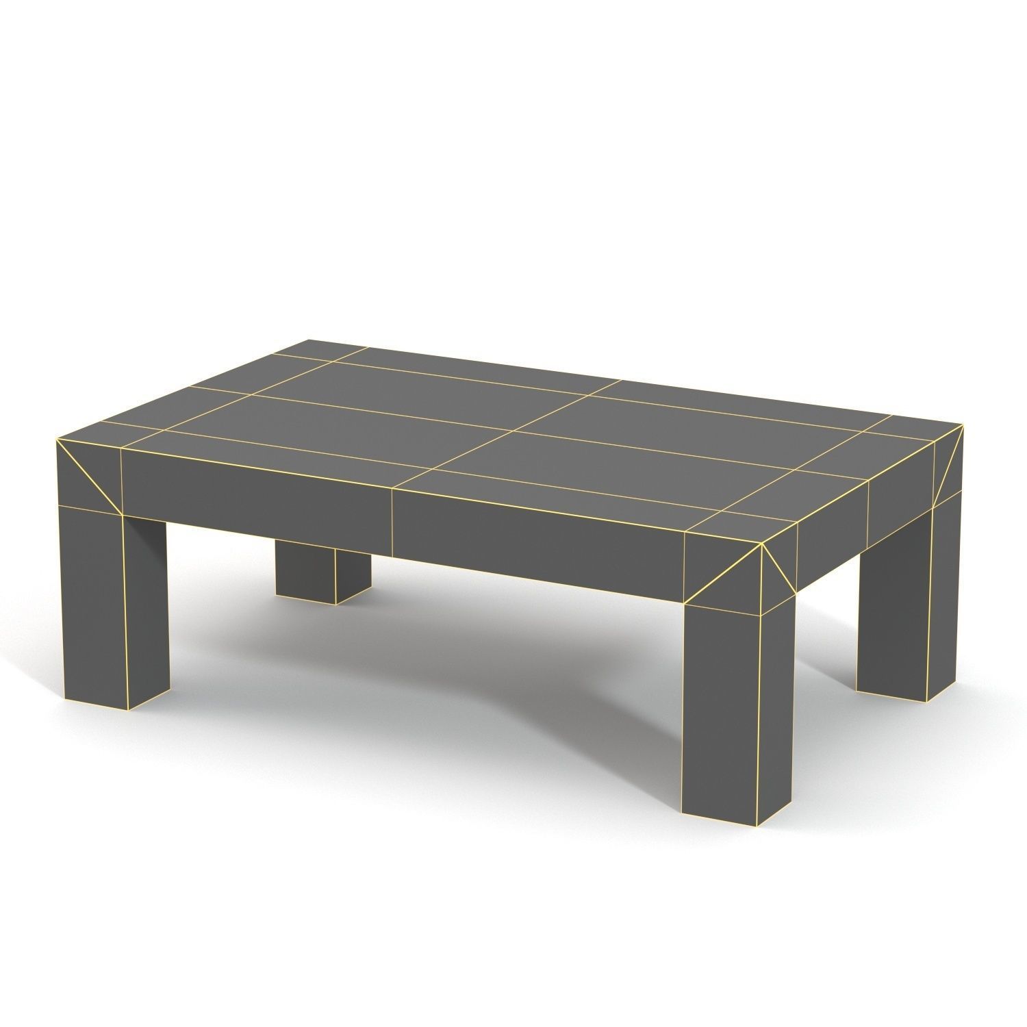 Lacquered Faux Tortoise Shell Coffee Table PBR 3D model_5