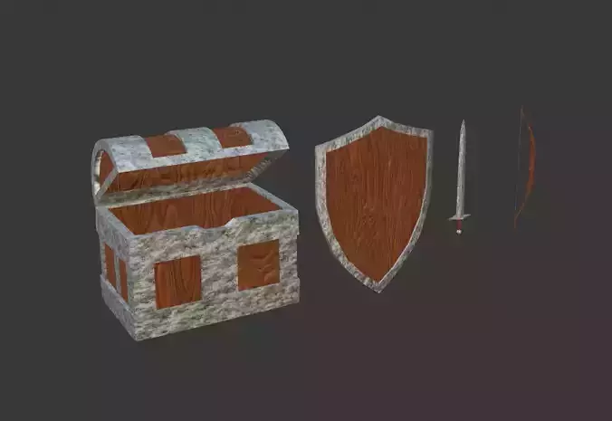 Asset Pack of Stone Age equiptment Free 3D model