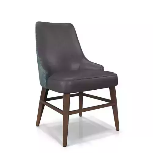 Leather Fabric Wood Base Dining Chair PBR