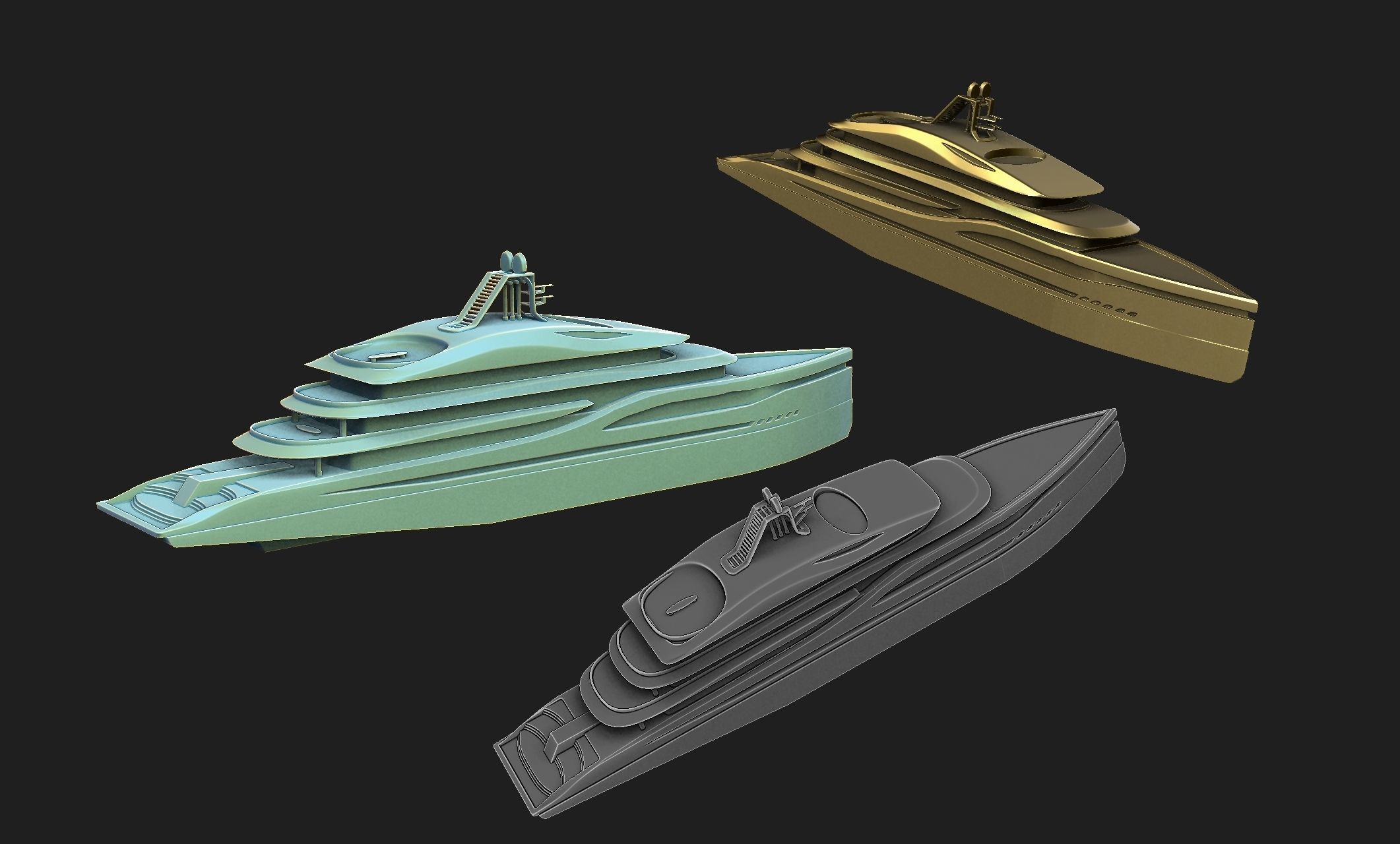 yacht 3D print model_5