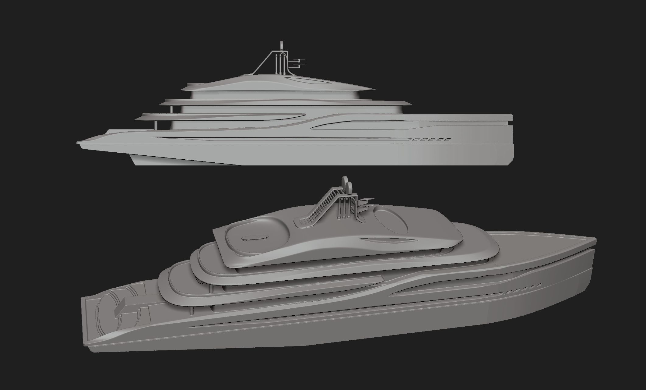 yacht 3D print model_3