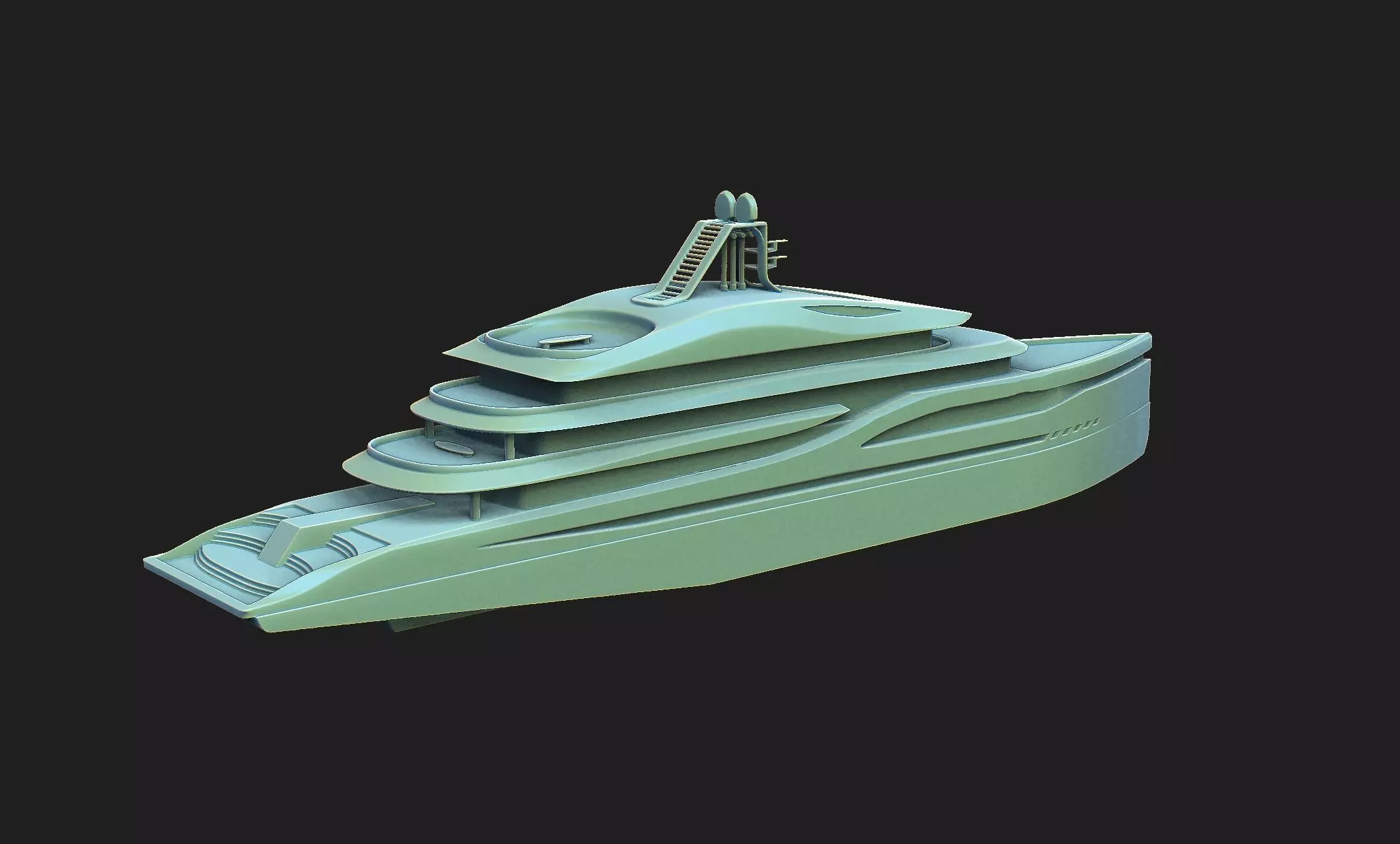 yacht 3D print model_0