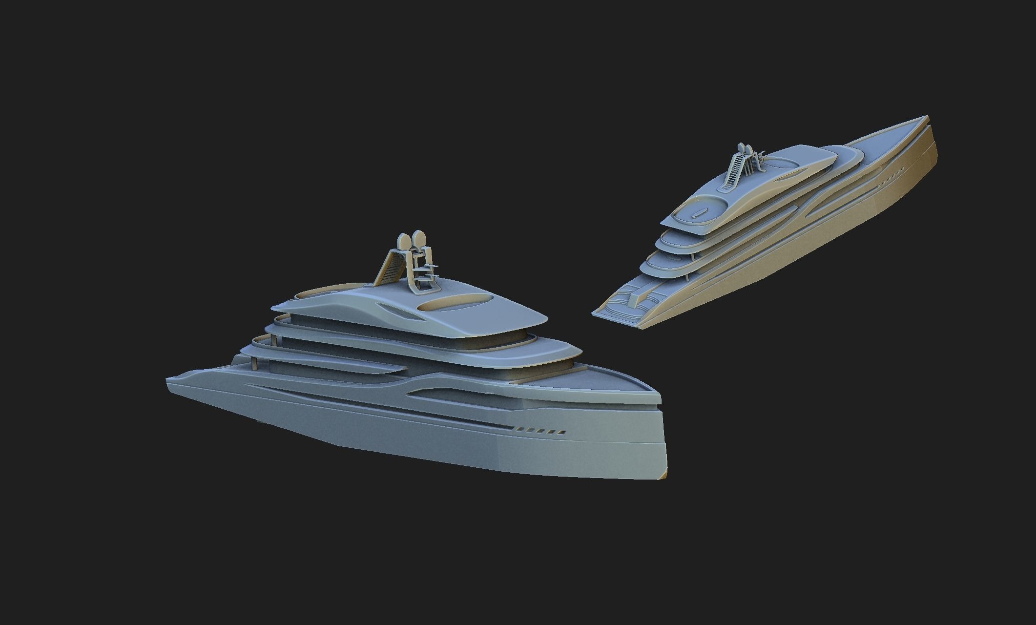 yacht 3D print model_2