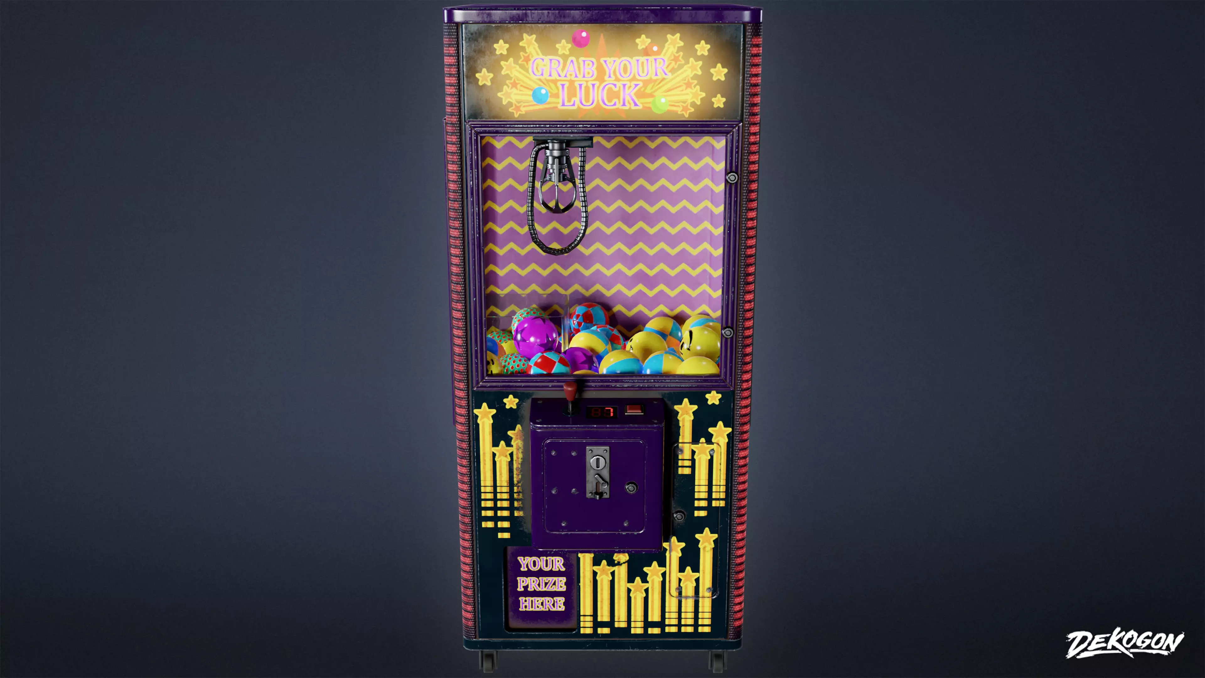 ARCADE - Grab Machine 01 - LOW POLY Low-poly 3D model