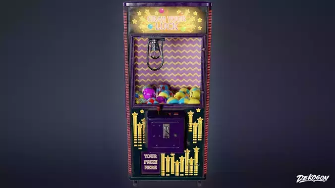 ARCADE - Grab Machine 01 - LOW POLY Low-poly 3D model