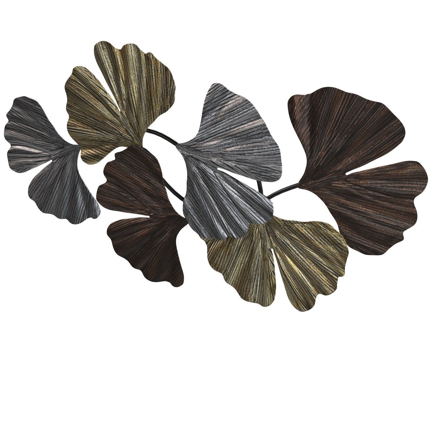 Metallic Leaves 41 Wide Metal Wall Art PBR 3D model_2