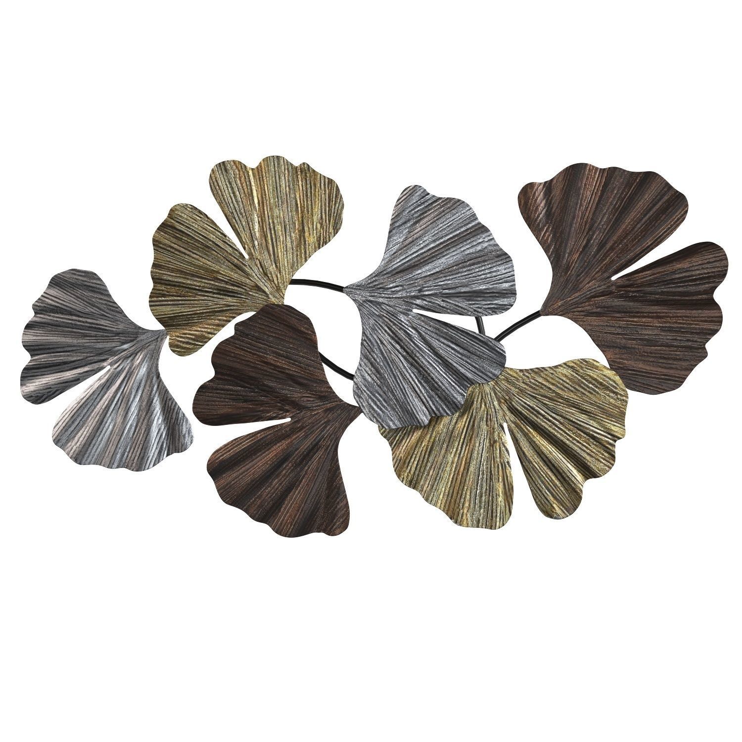 Metallic Leaves 41 Wide Metal Wall Art PBR 3D model_4