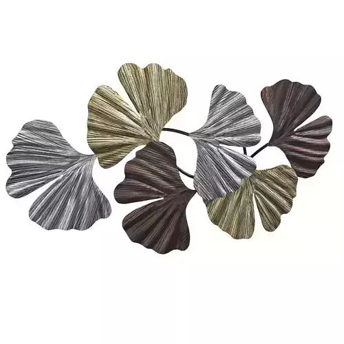 Metallic Leaves 41 Wide Metal Wall Art PBR