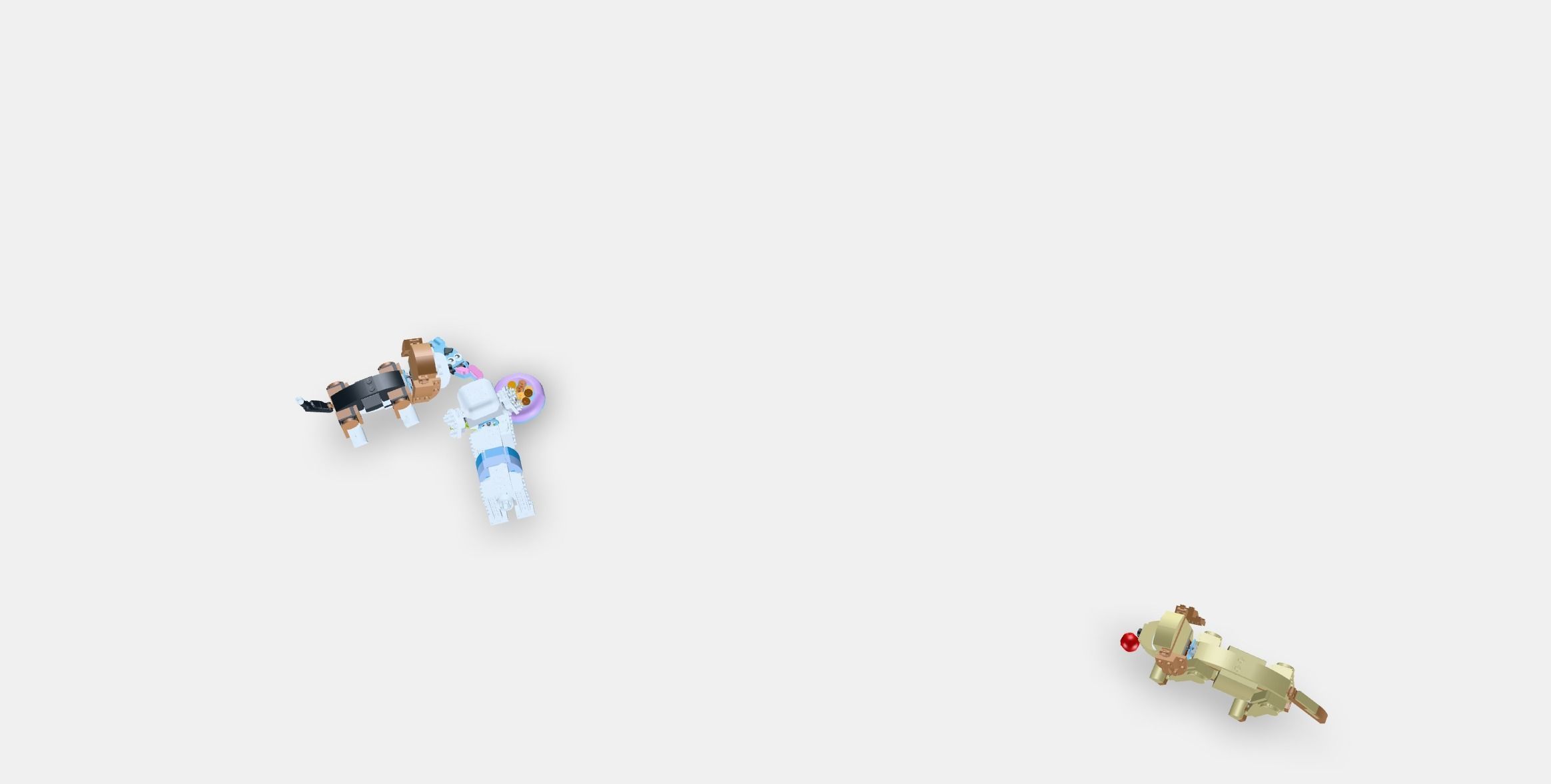 LEGO Creator 3in1 Cute puppies 31137 Low-poly 3D model_4