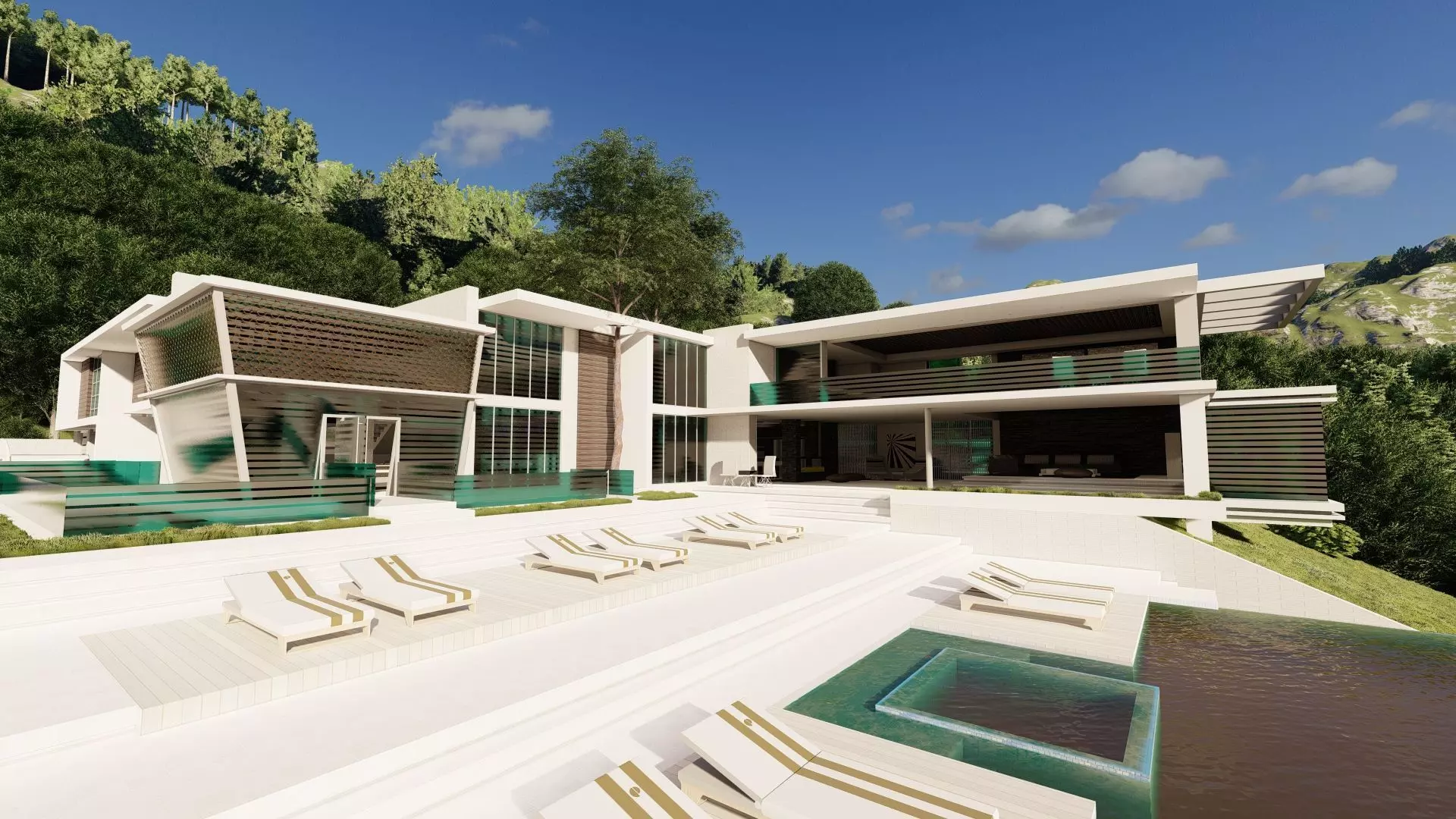 Casa Scene-villa-modern house 3D model