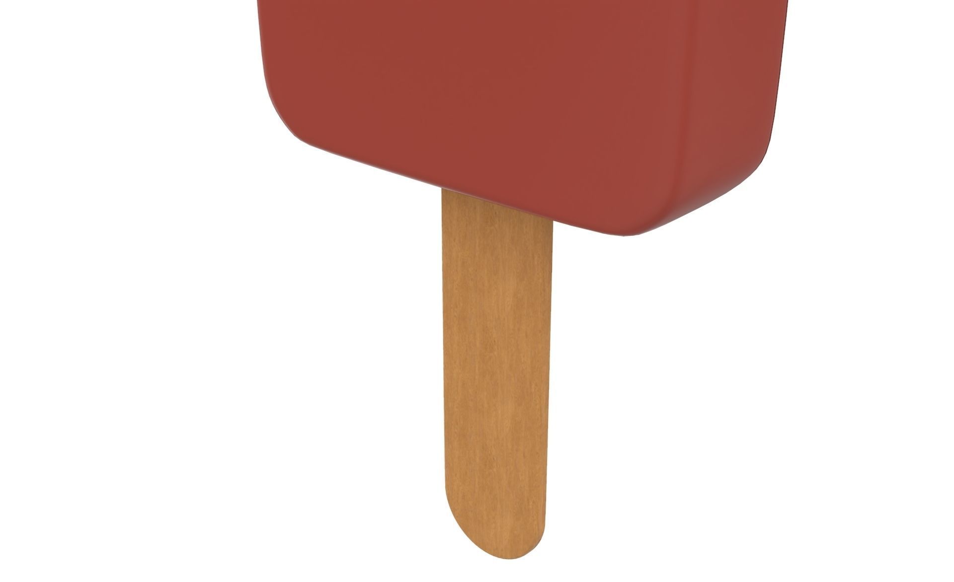 Cartoon Buffalo Ice Cream Cute Low-poly 3D model_6