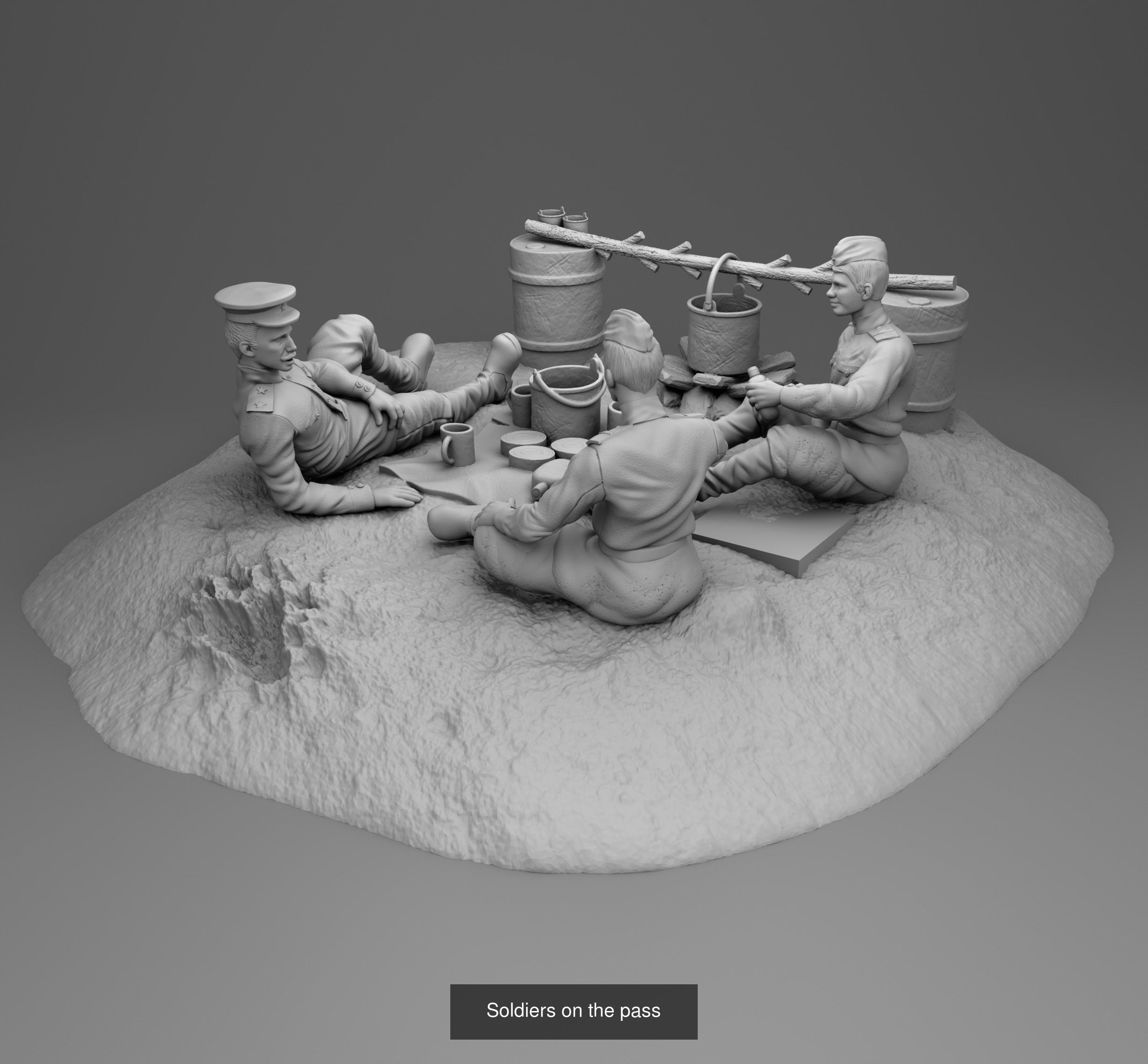 Soldiers WW2 3D Model Collection_19