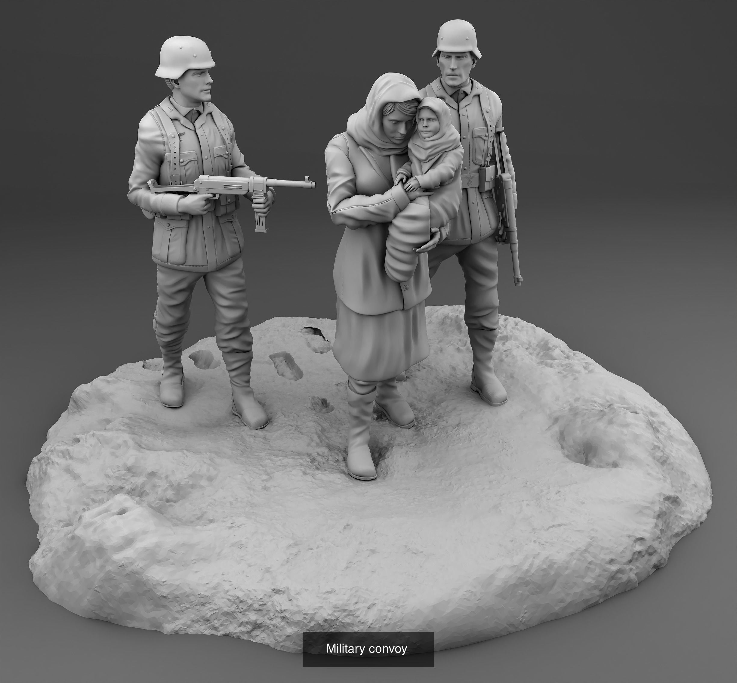 Soldiers WW2 3D Model Collection_5
