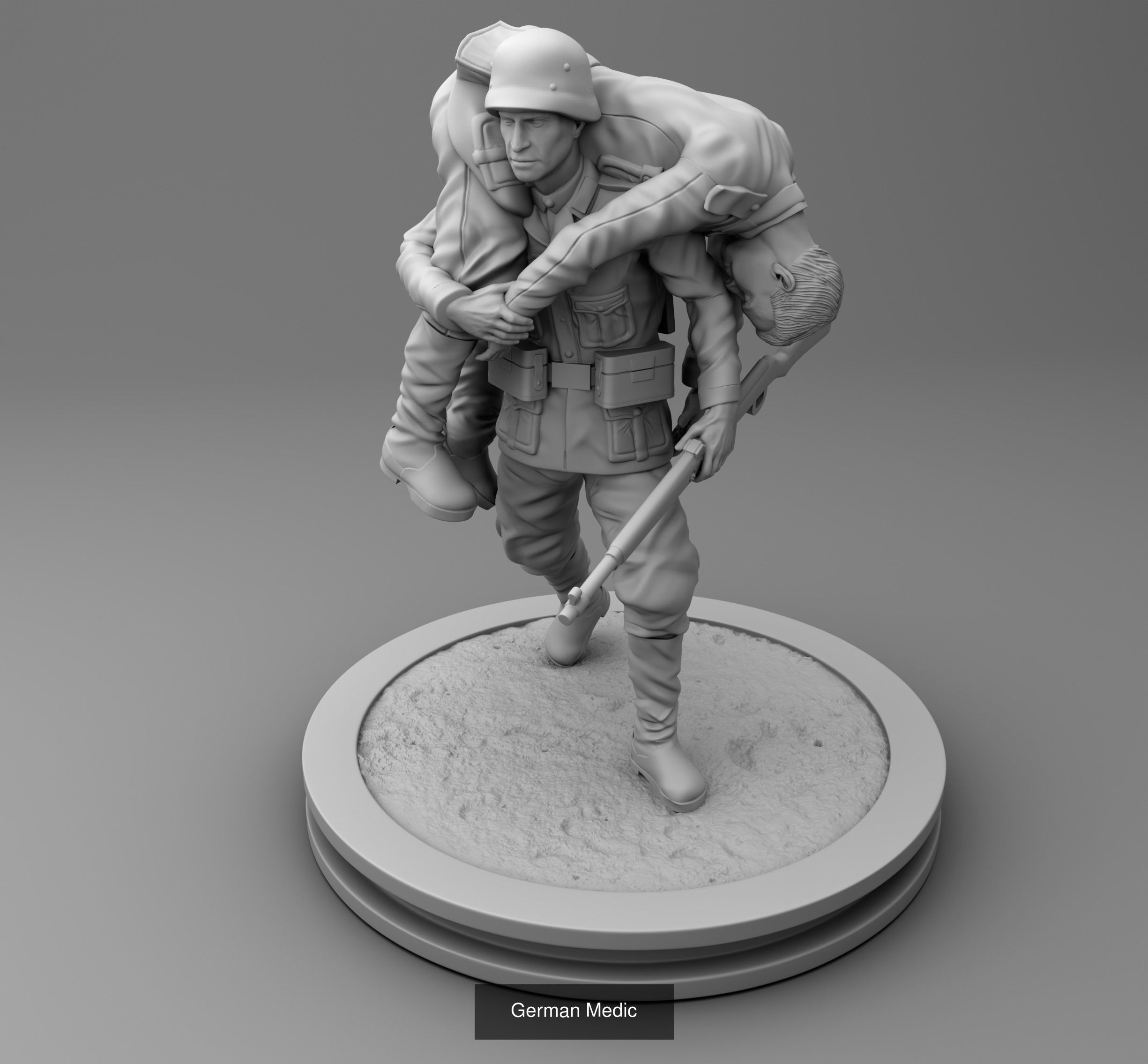Soldiers WW2 3D Model Collection_9