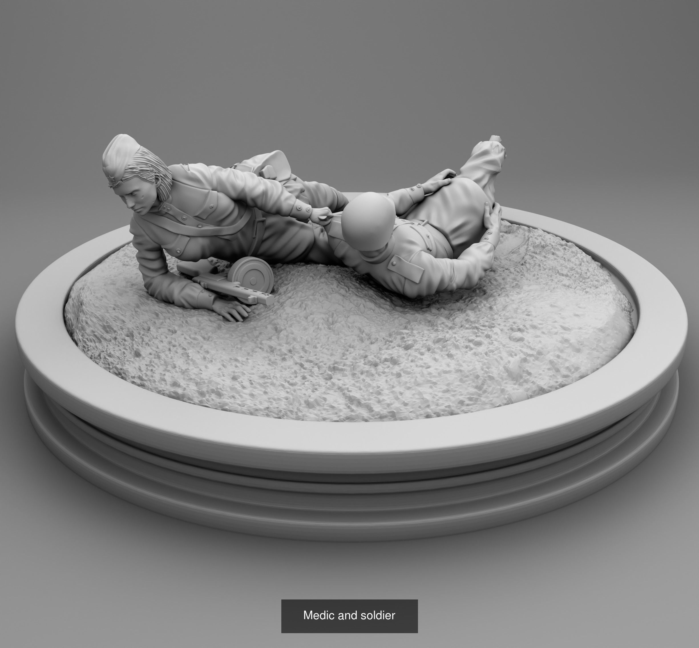 Soldiers WW2 3D Model Collection_11