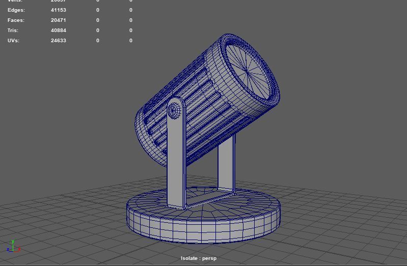 Indoor Spot Light 3D model_10