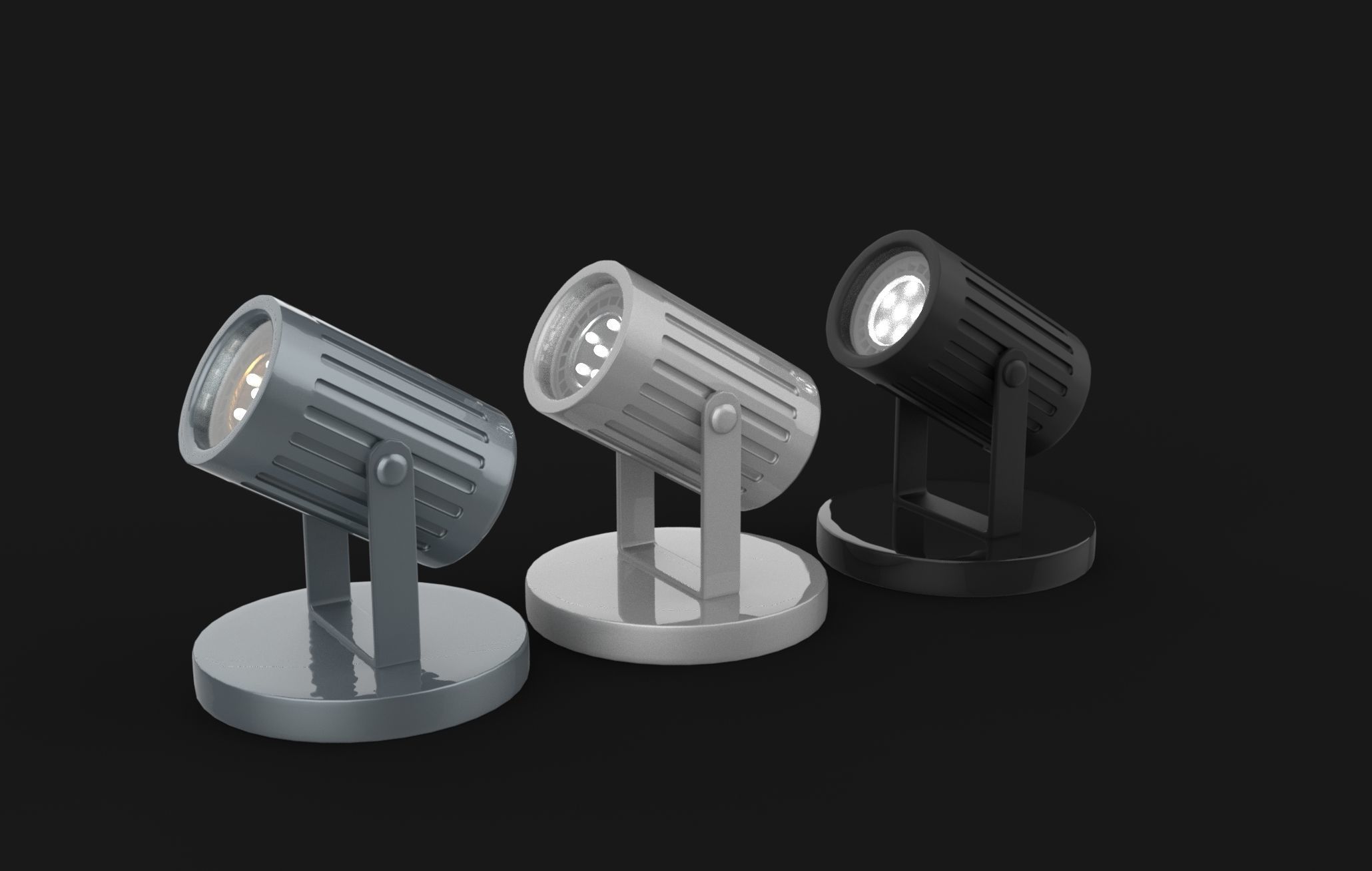 Indoor Spot Light 3D model_1