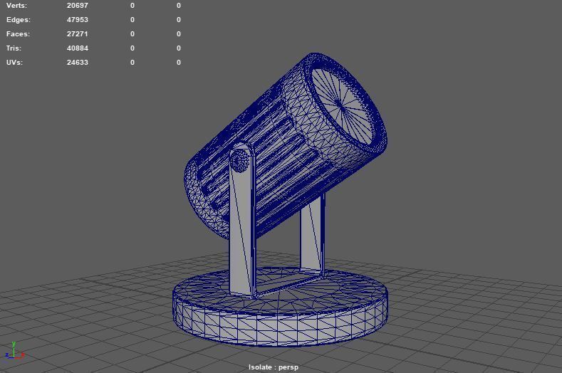 Indoor Spot Light 3D model_9