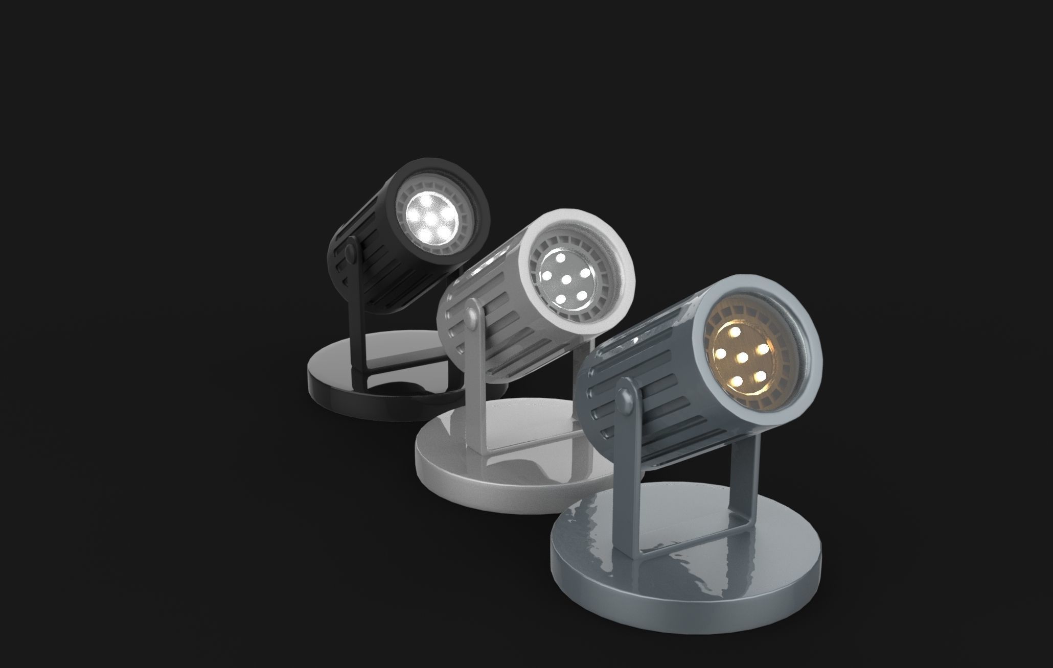 Indoor Spot Light 3D model_5
