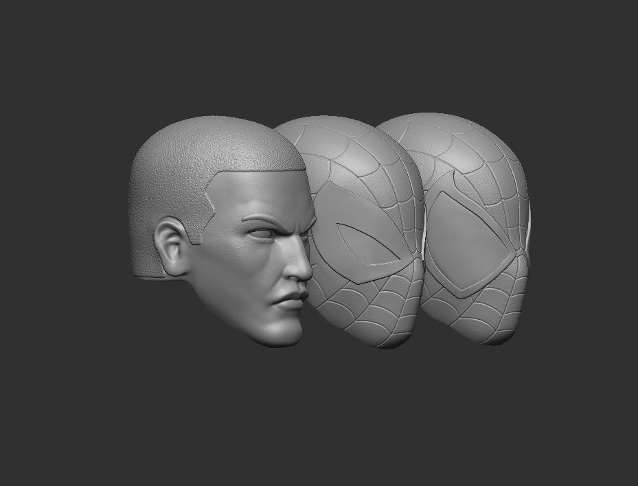 Adult Miles Morales Headsculpt for Action Figures 3D print model_1