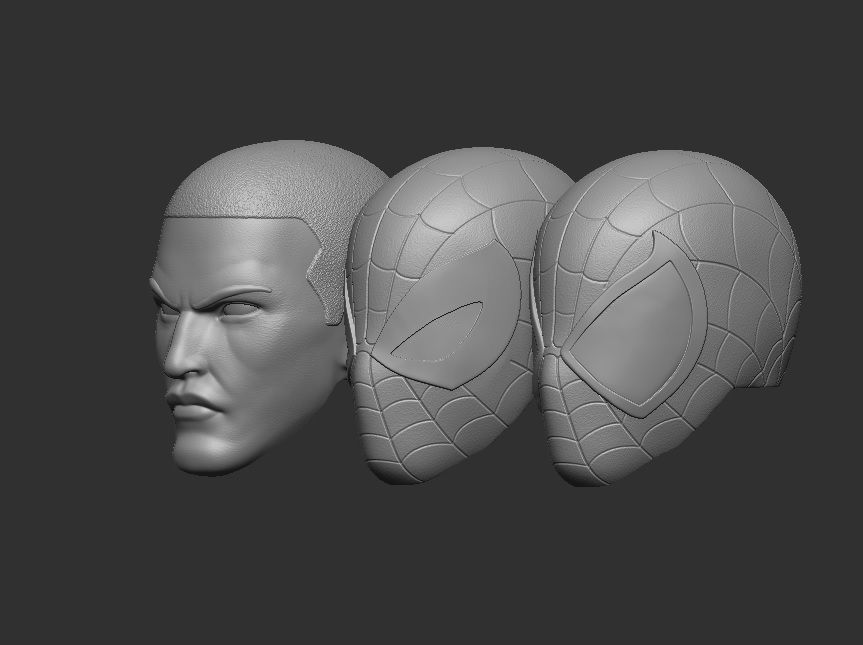 Adult Miles Morales Headsculpt for Action Figures 3D print model_2