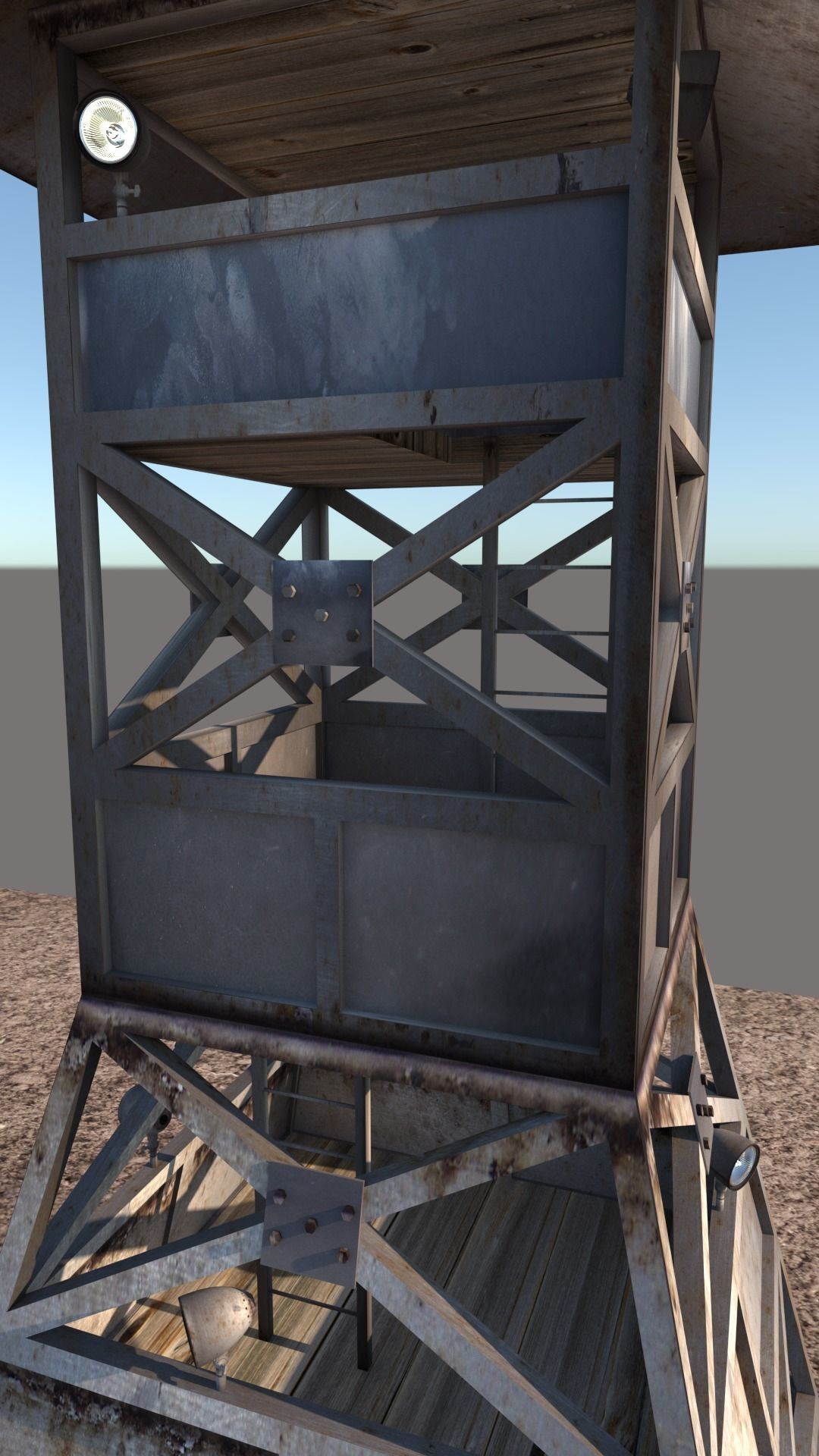 military watchtower 3D model_4