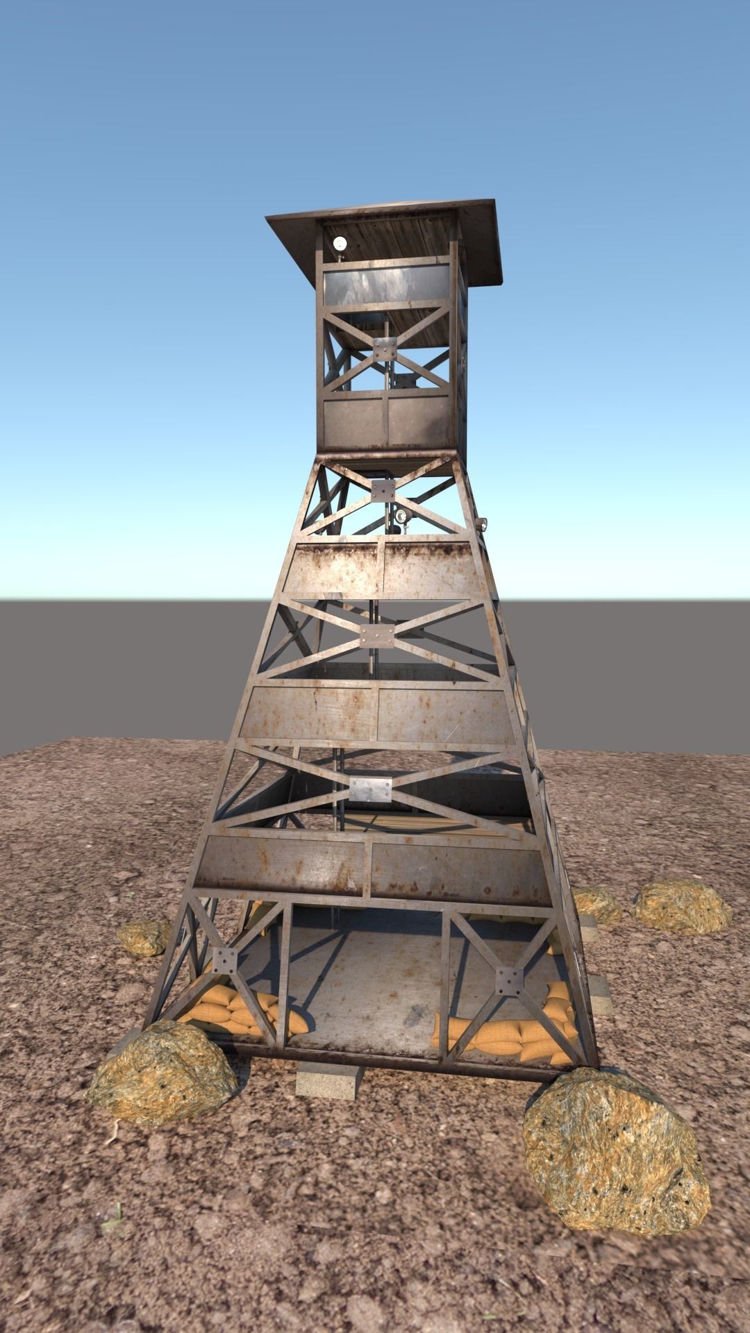 military watchtower 3D model_1