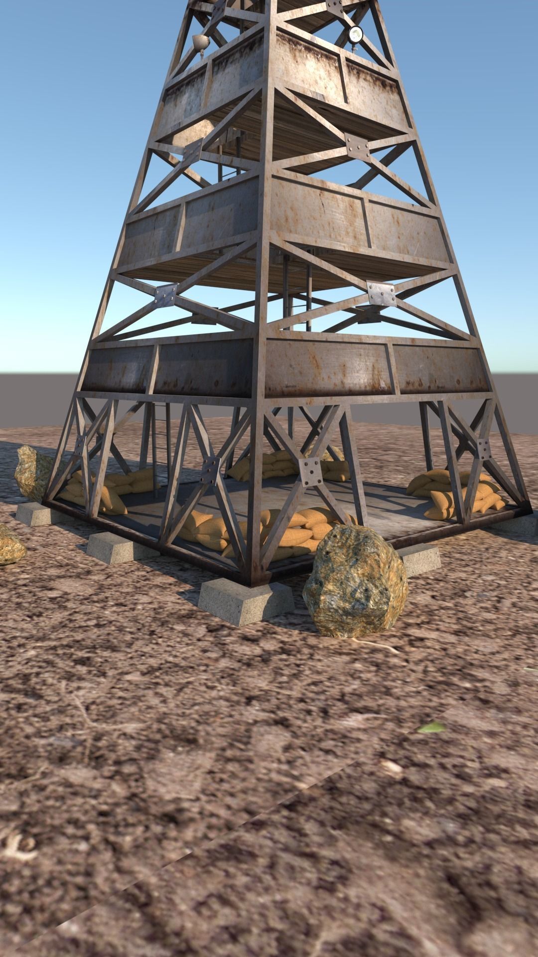 military watchtower 3D model_6