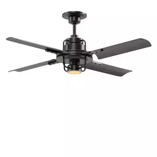 Peregrine Industrial Led Ceiling Fan PBR 3D model
