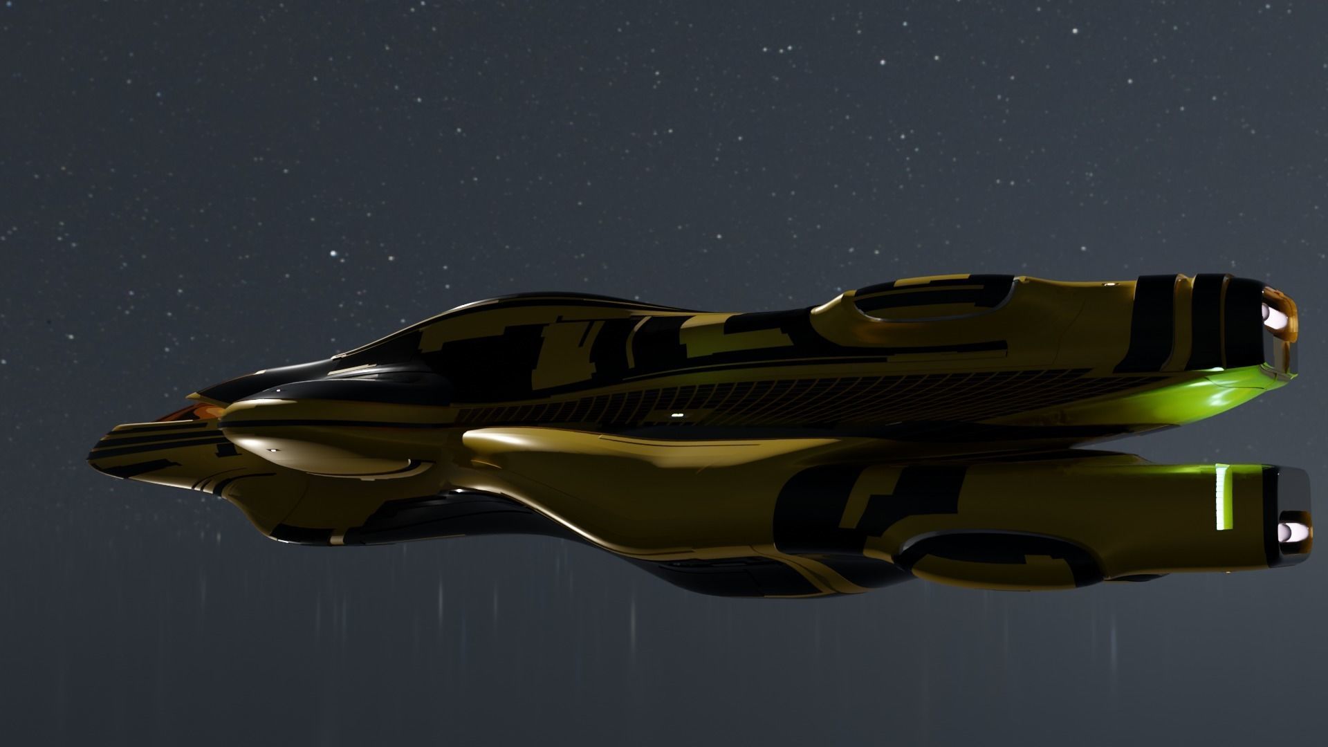 Dropship Spaceship 3D model_10