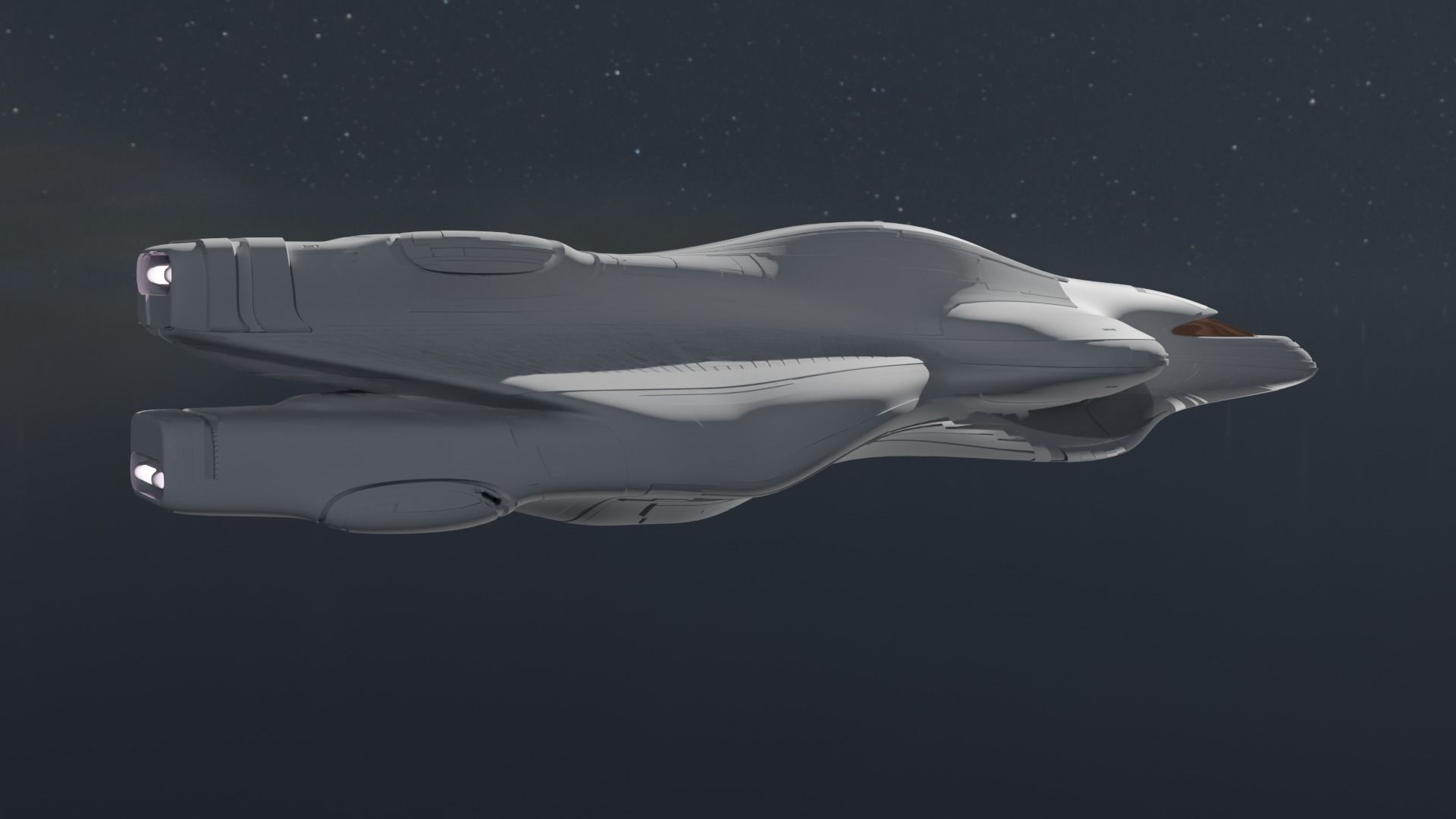 Dropship Spaceship 3D model_35