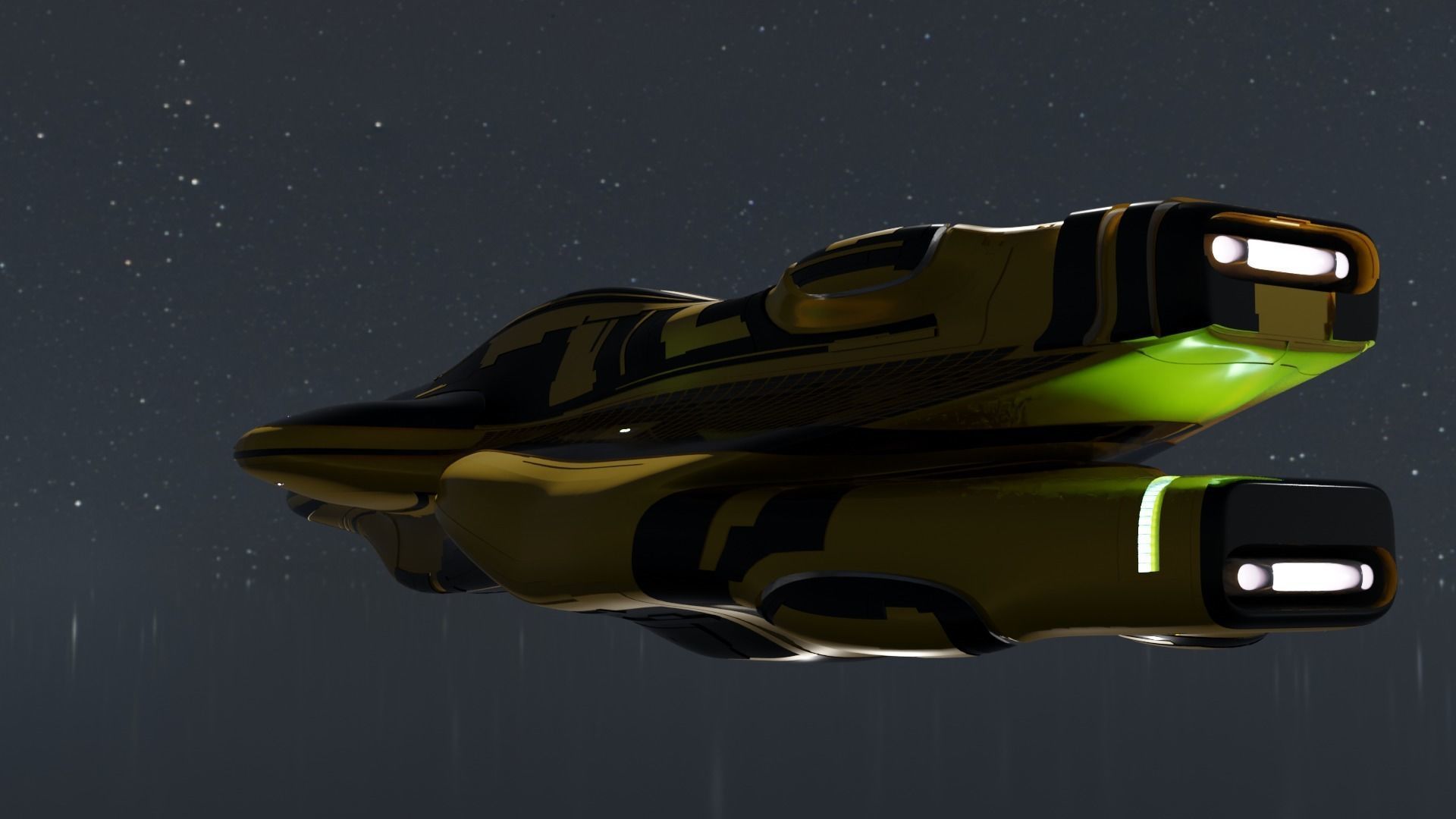 Dropship Spaceship 3D model_9