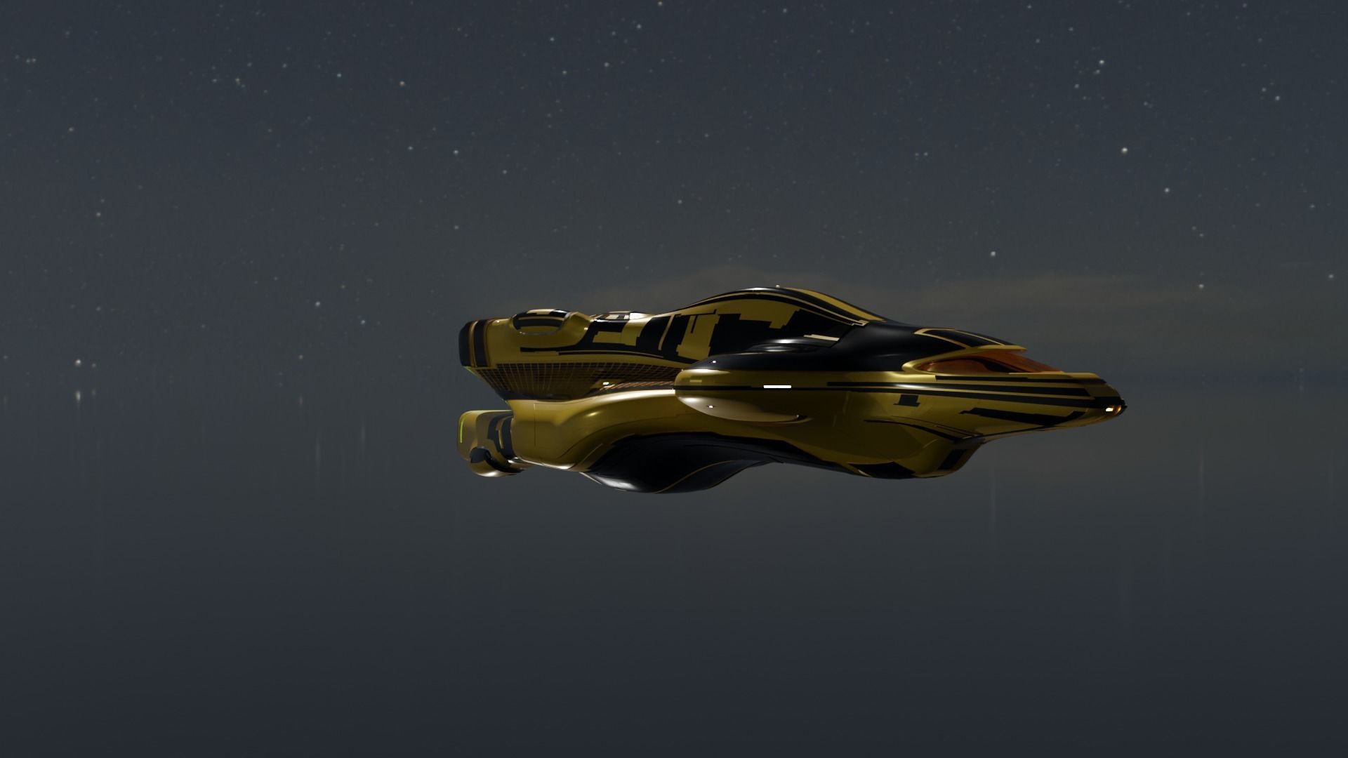 Dropship Spaceship 3D model_4