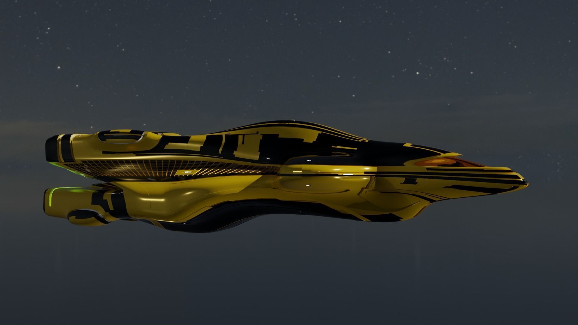 Dropship Spaceship 3D model_13