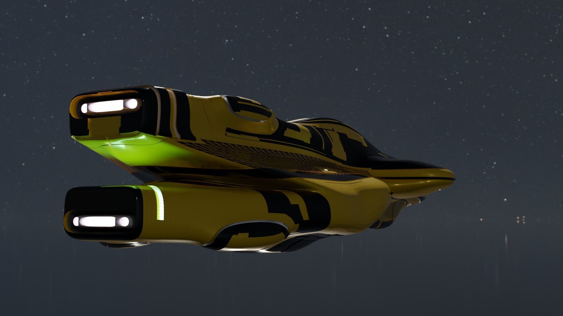 Dropship Spaceship 3D model_7