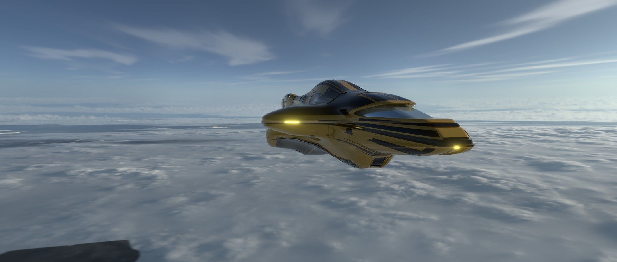 Dropship Spaceship 3D model_2