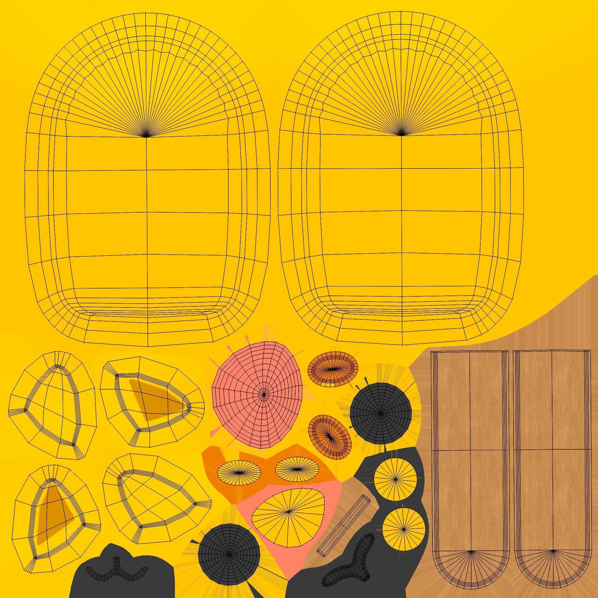 Cartoon Cat Ice Cream Cute Low-poly 3D model_25