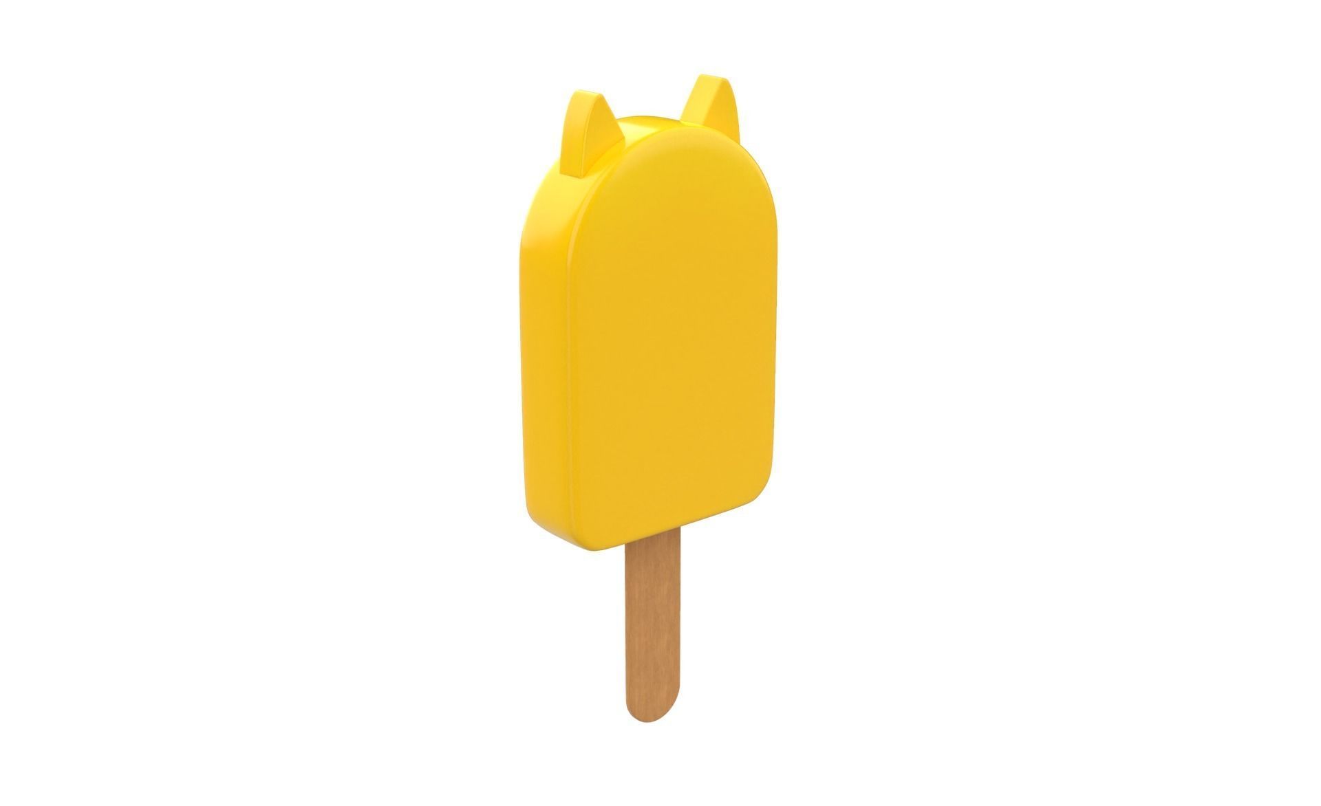 Cartoon Cat Ice Cream Cute Low-poly 3D model_13