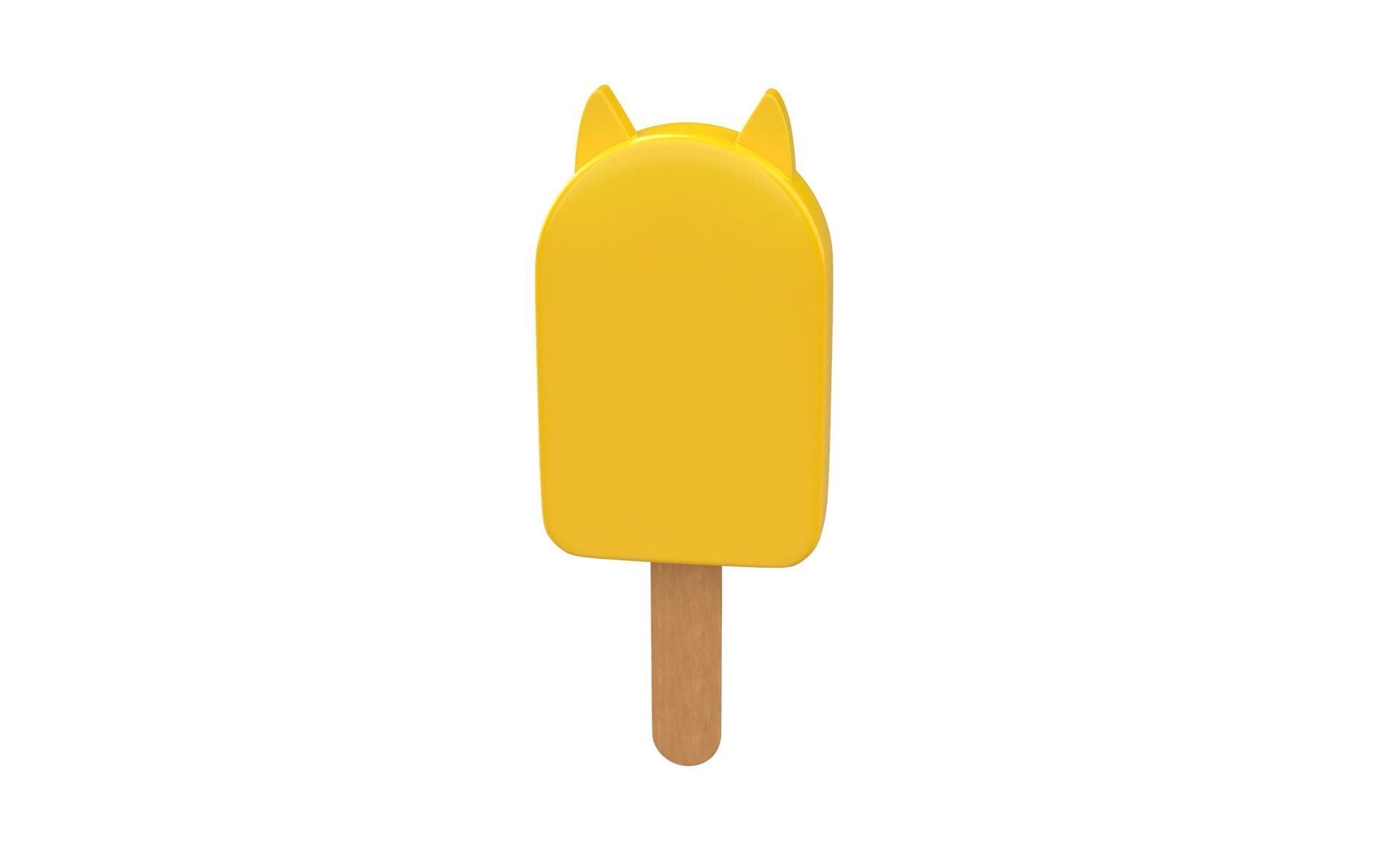 Cartoon Cat Ice Cream Cute Low-poly 3D model_15
