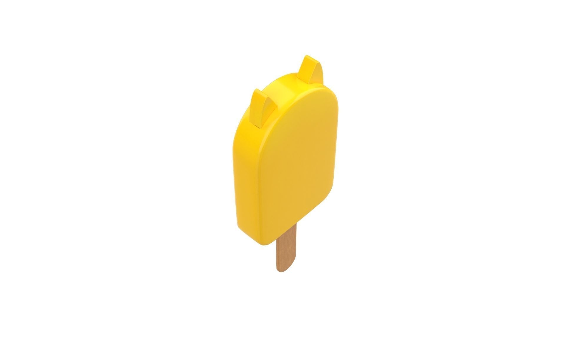 Cartoon Cat Ice Cream Cute Low-poly 3D model_6