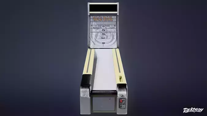 ARCADE - Skeeball Machine 01 - LOW POLY Low-poly 3D model