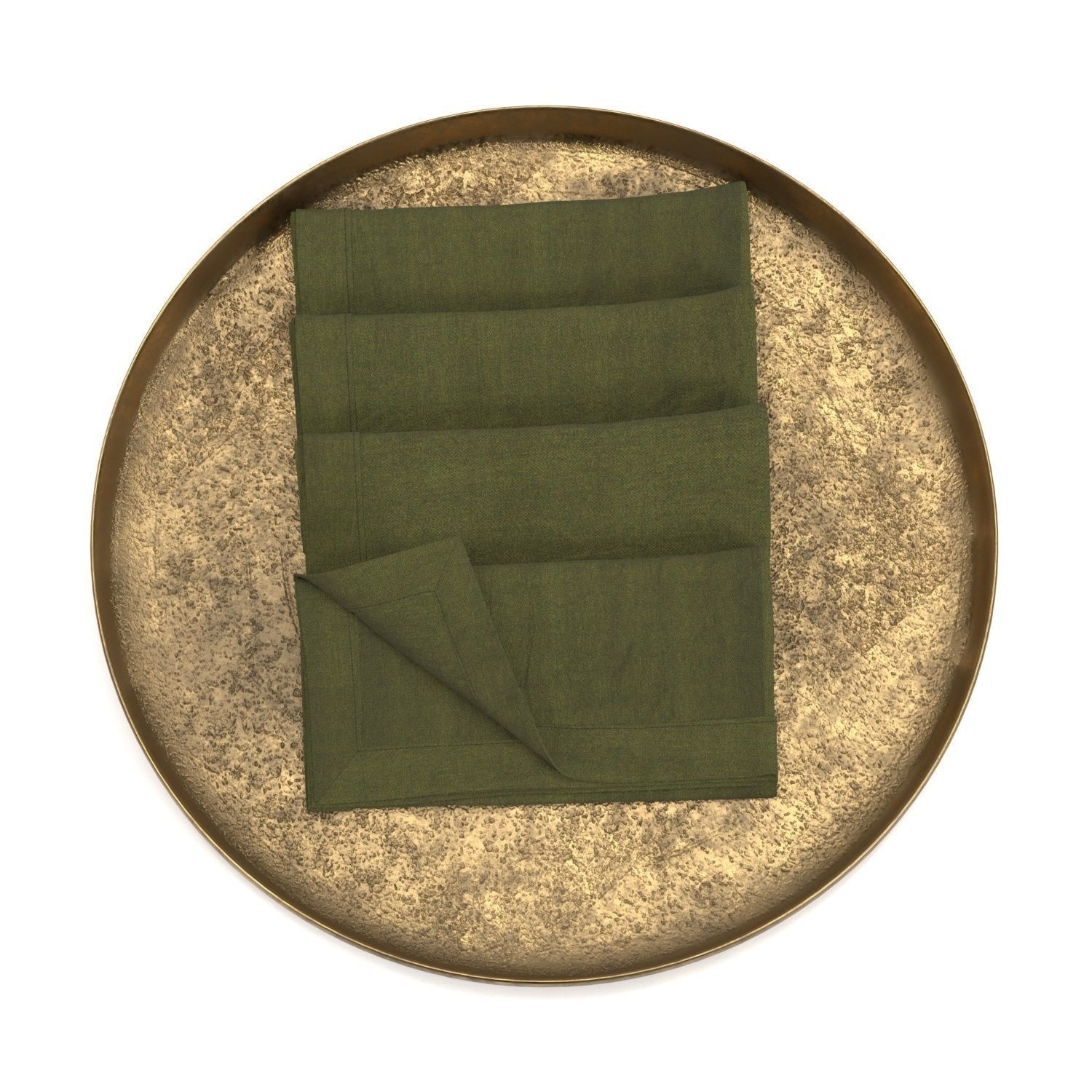 Softened Linen Napkin PBR 3D model_2