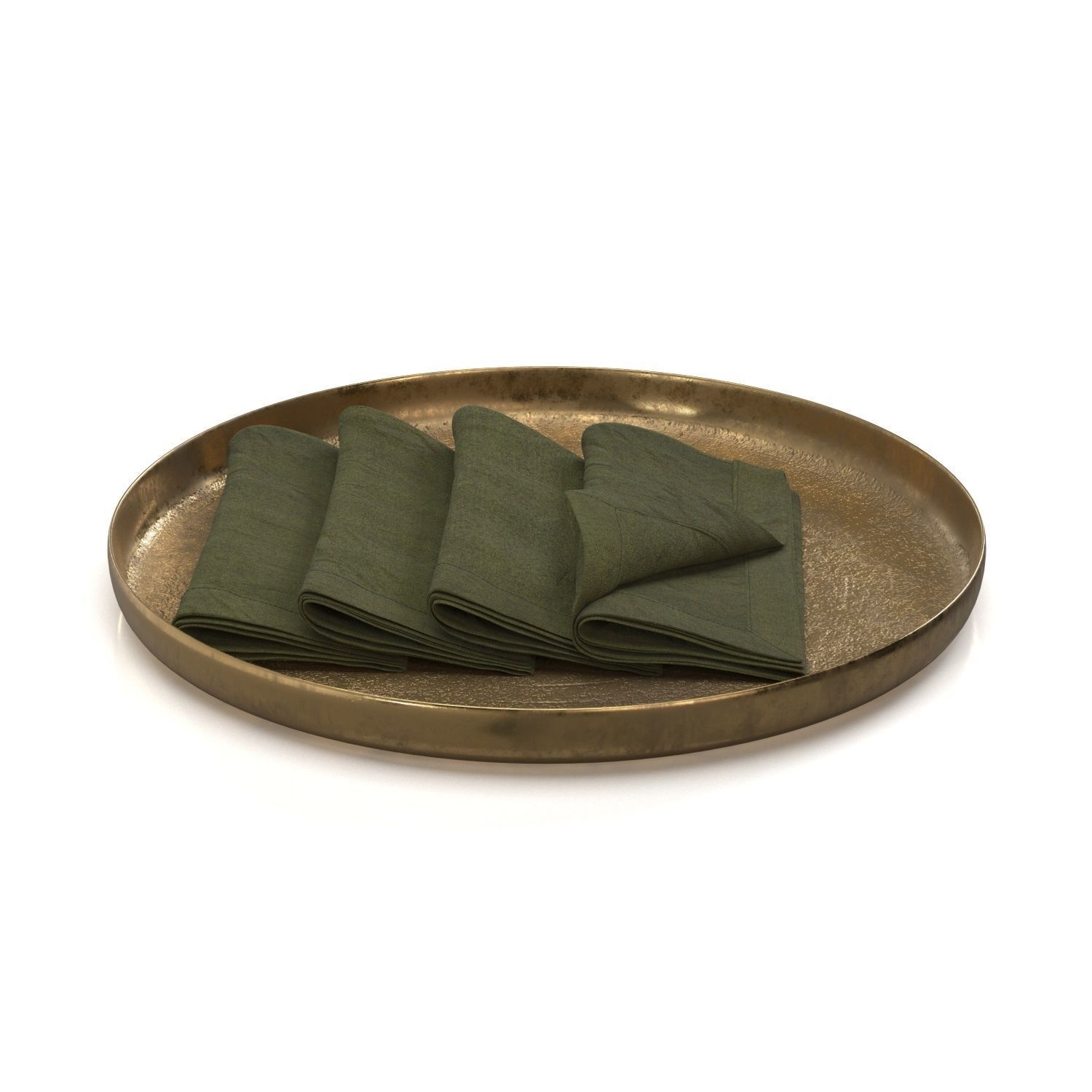 Softened Linen Napkin PBR 3D model_1