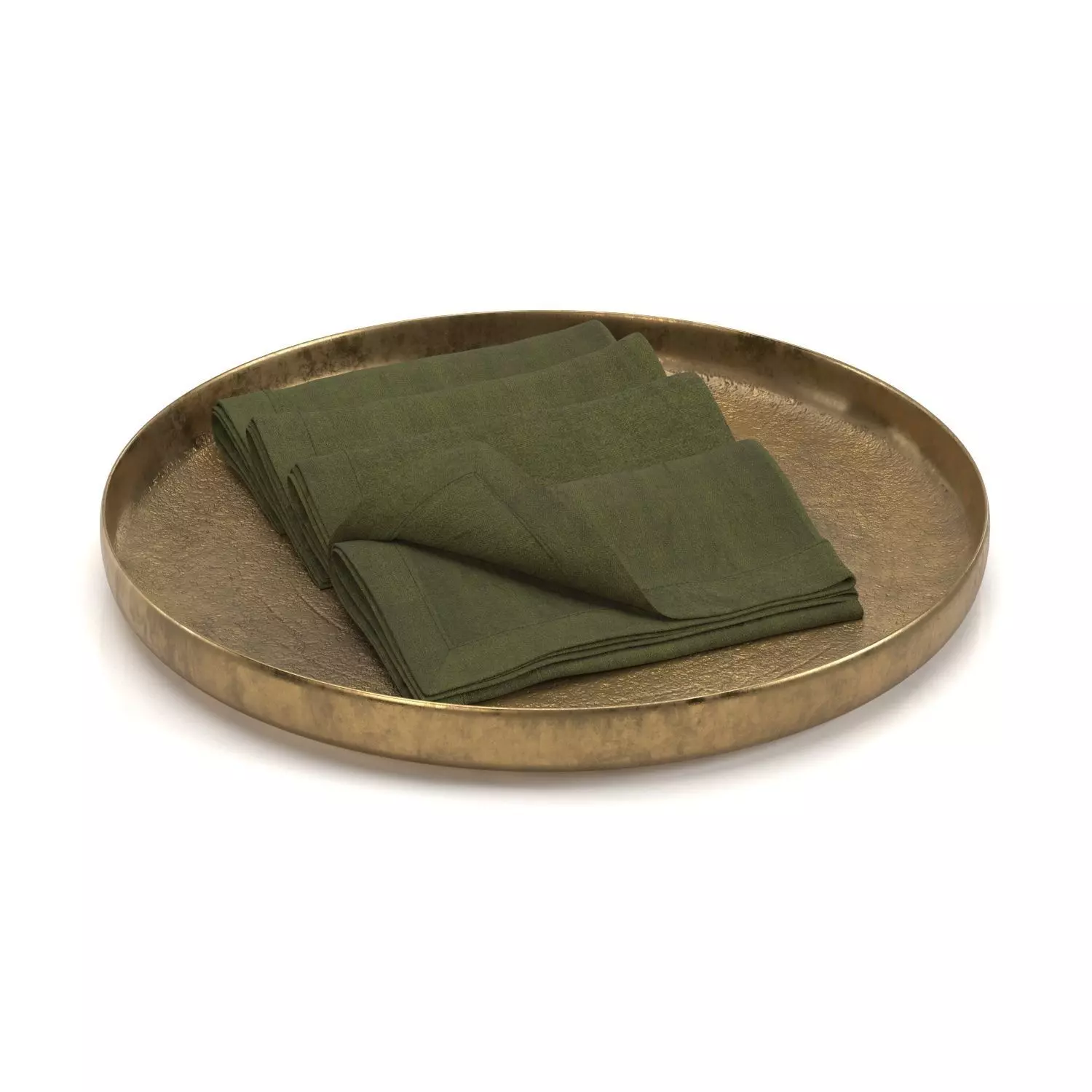 Softened Linen Napkin PBR 3D model_0