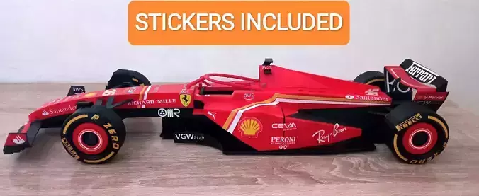 3D Printable Ferrari SF-24 3D print model 3D Printable Ferrari SF-24 3D print model