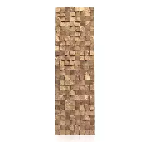 Textured 2 72w Metallic Rugged Wooden Blocks Metal Wall Art PBR