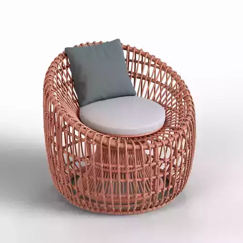 Rattan Outdoor Barrel Chair