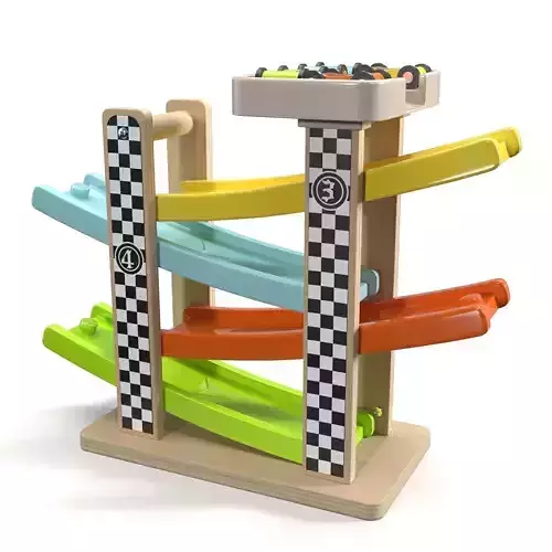 Top Bright Toddler Gifts Wooden Race Track Car Ramp Racer PBR