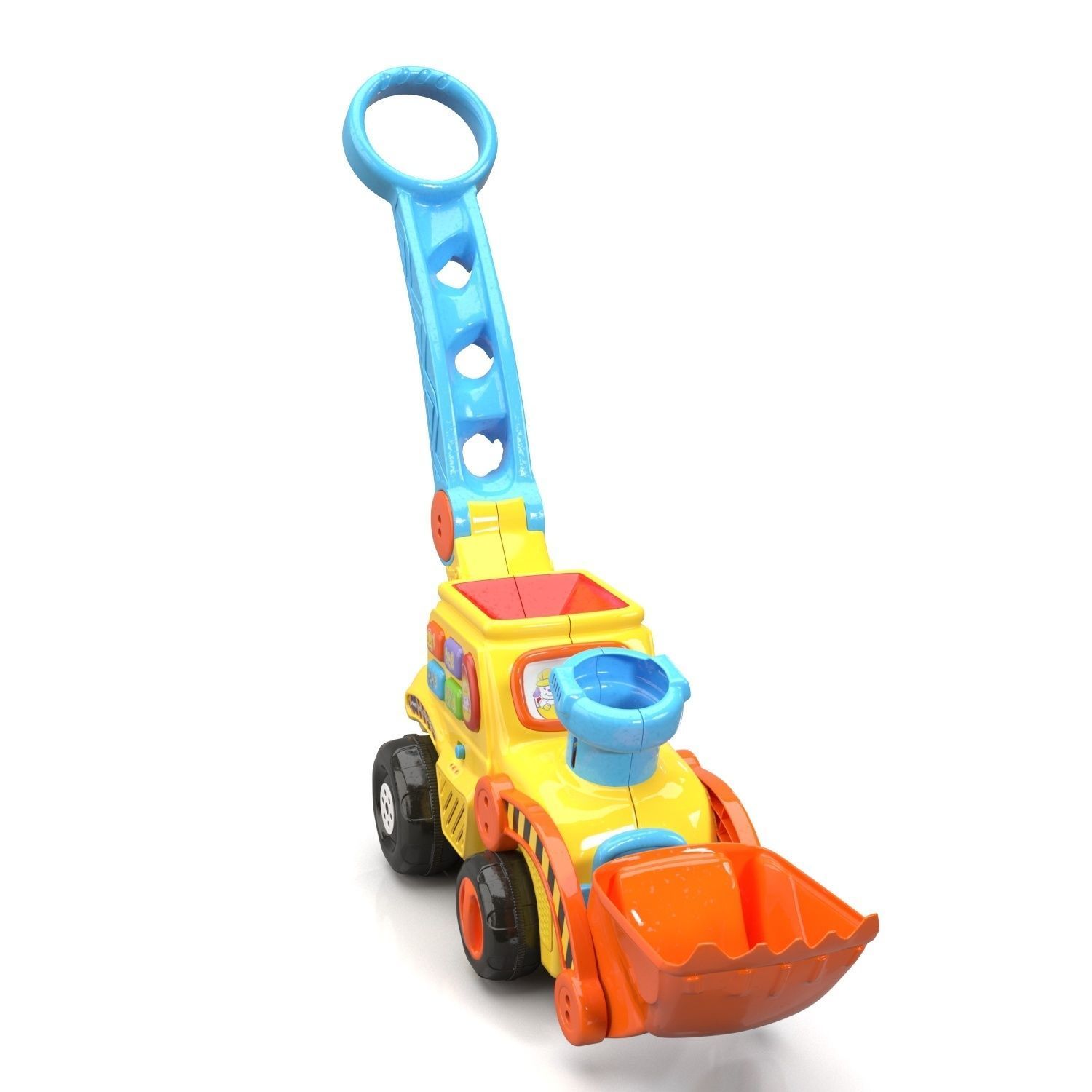 Vtech Push And Pop Bulldozer PBR 3D model_2