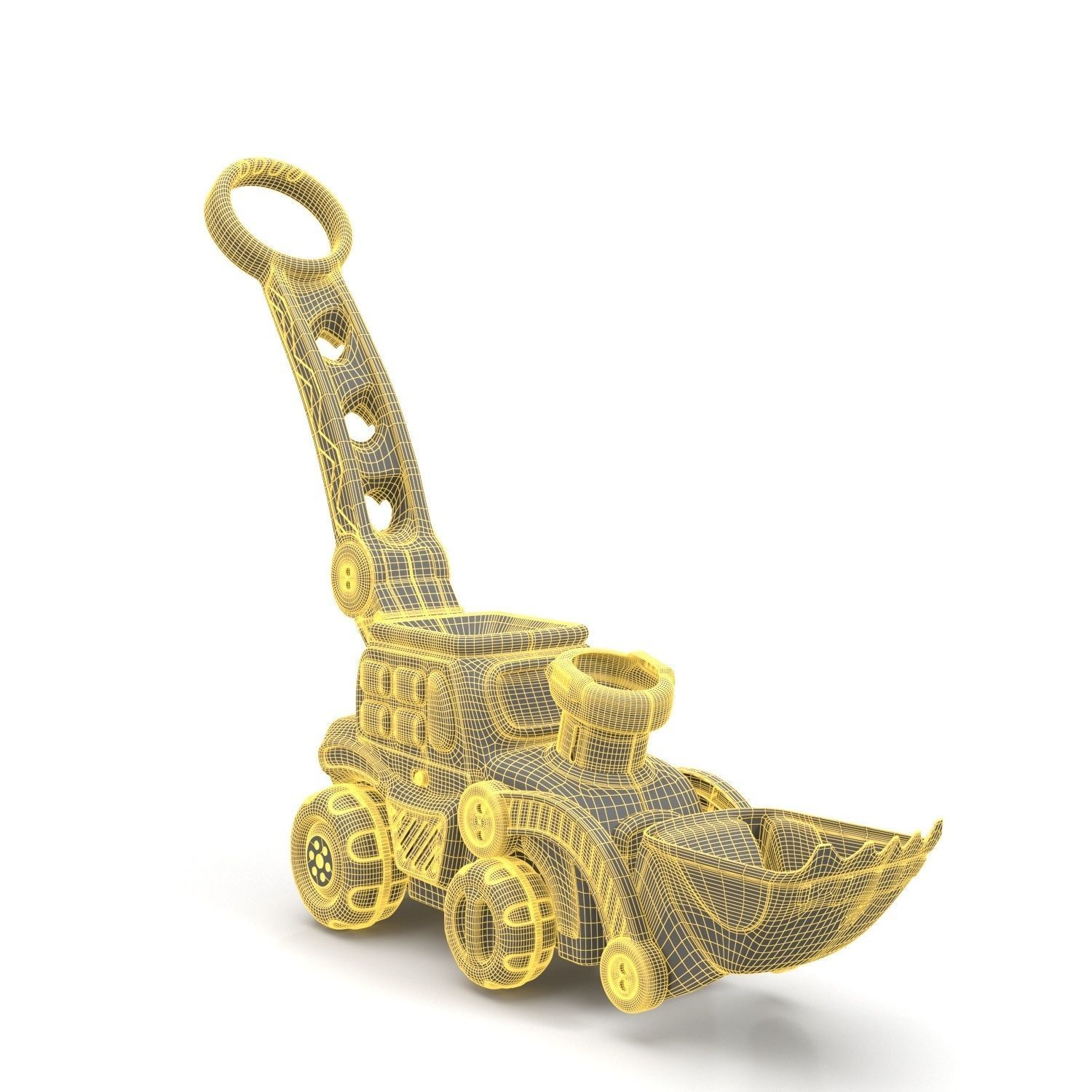 Vtech Push And Pop Bulldozer PBR 3D model_5